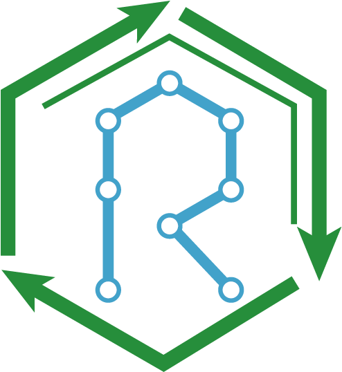 Repolywise logo - green arrows going clockwise around a letter R